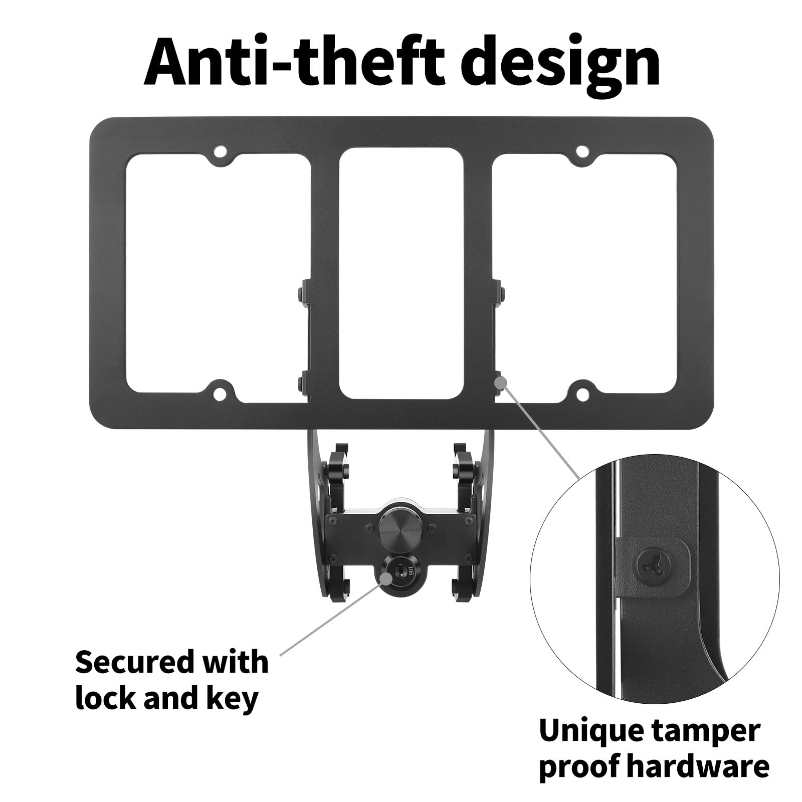 The Original Lockable License Plate Holder For 2017-2023 Tesla Model 3, Front License Plate Bracket Mounting Kit With Anti-Theft