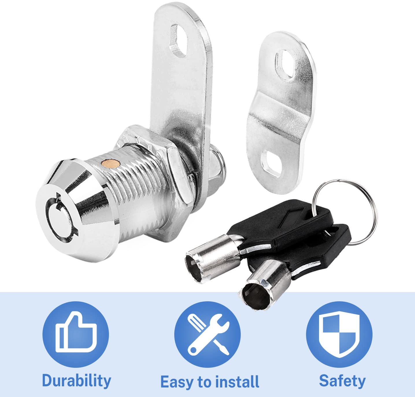 Sissinda Rv Storage Locks - Keyed Alike, 7/8' Fits 9/16' Max Door Thickness, Camper Trailer Cabinet Locks (6 Pack)