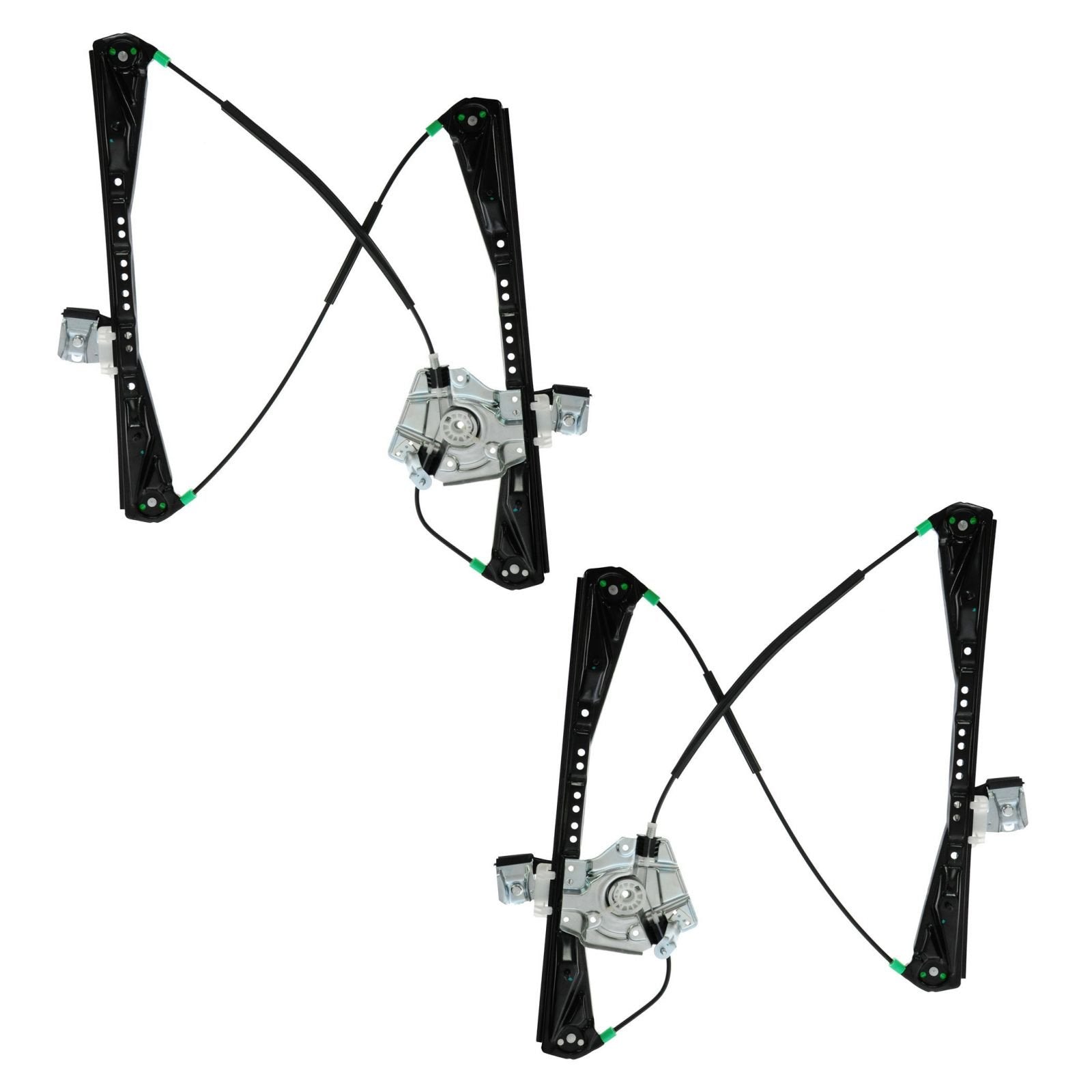 Trq Front Power Window Regulator Set Compatible With 2000-2002 Jaguar S-Type Lincoln Ls
