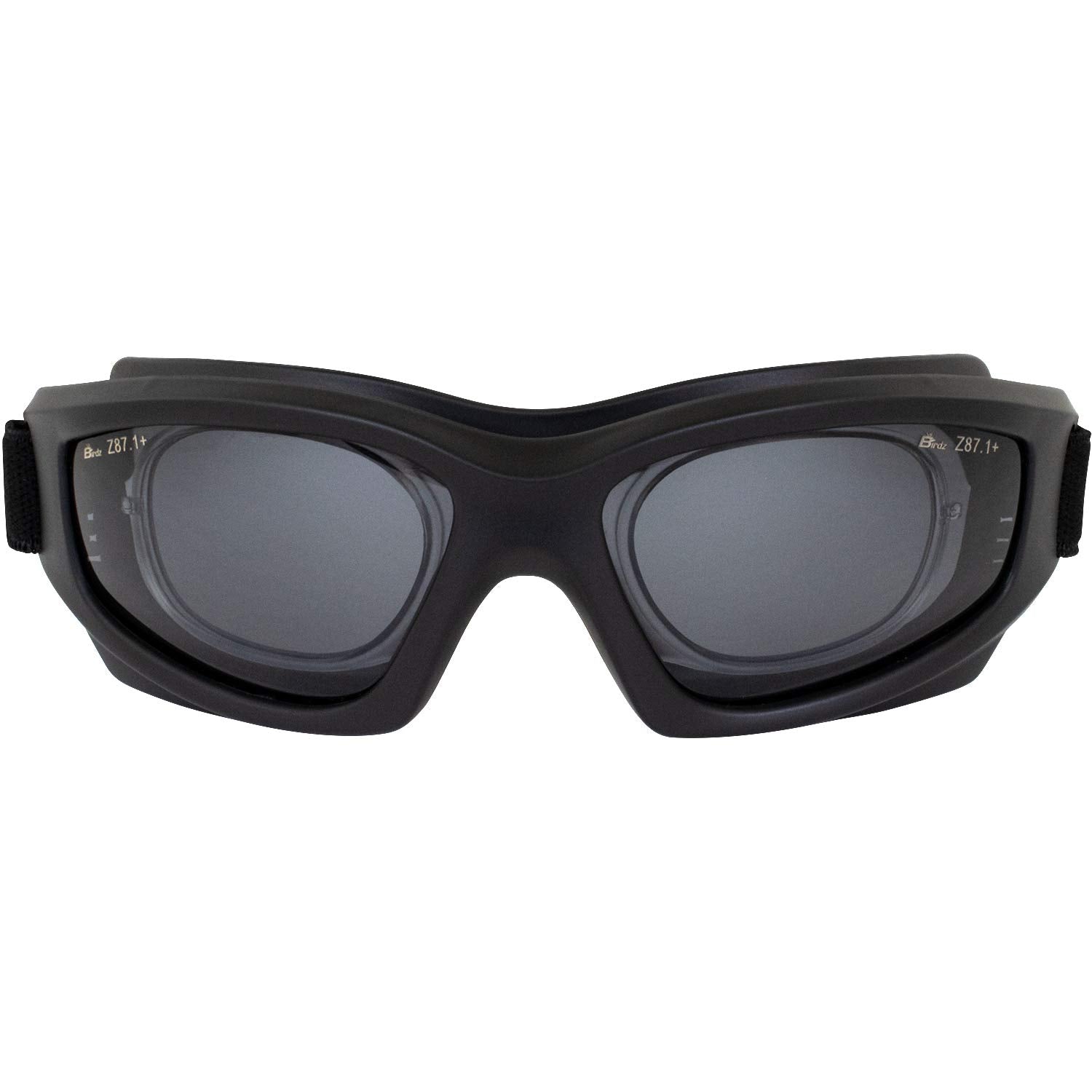 Birdz 2 Pairs Of Eyewear Flyer Extreme Sports Construction Super Seal Safety Goggles With Smoke & Yellow Lenses & Rx Adaptor