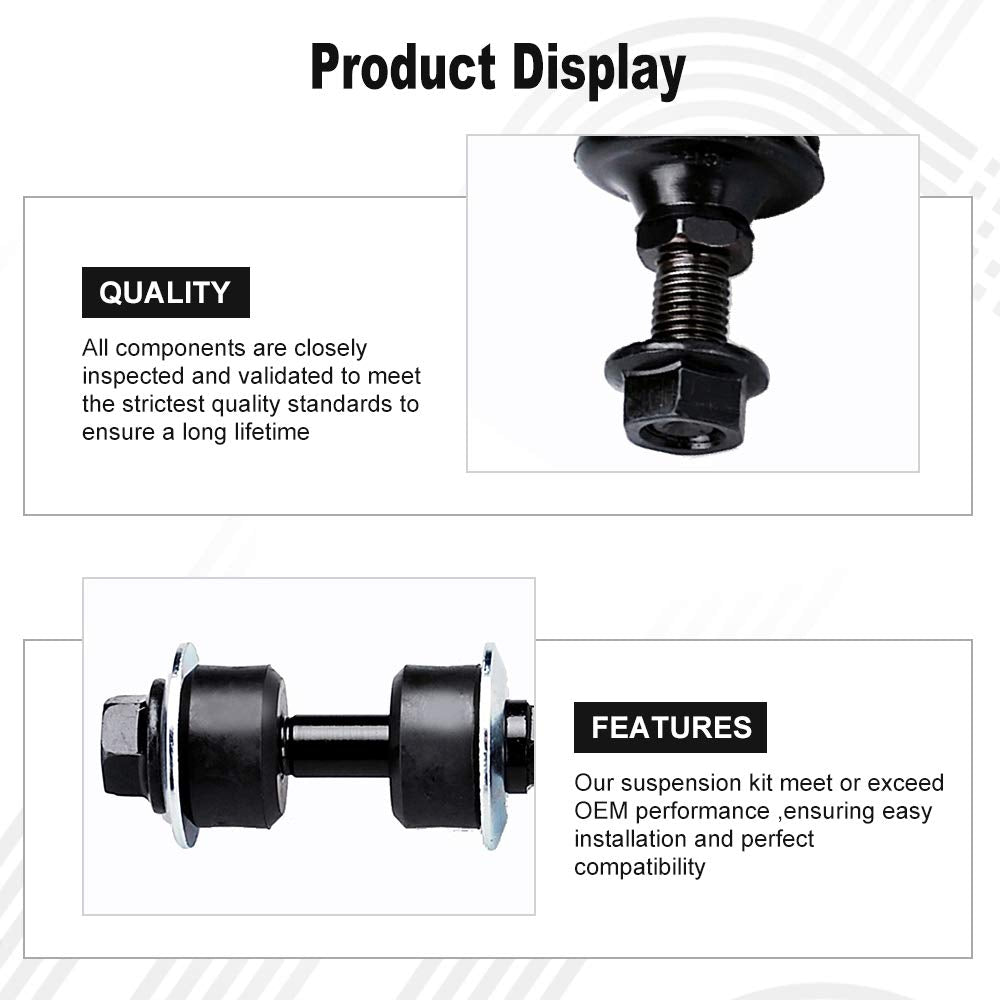 Lsailon 2Pcs K80596 Front Stabilizer Bar Link Kit Fit 1995-2003 For Toyota Tacoma