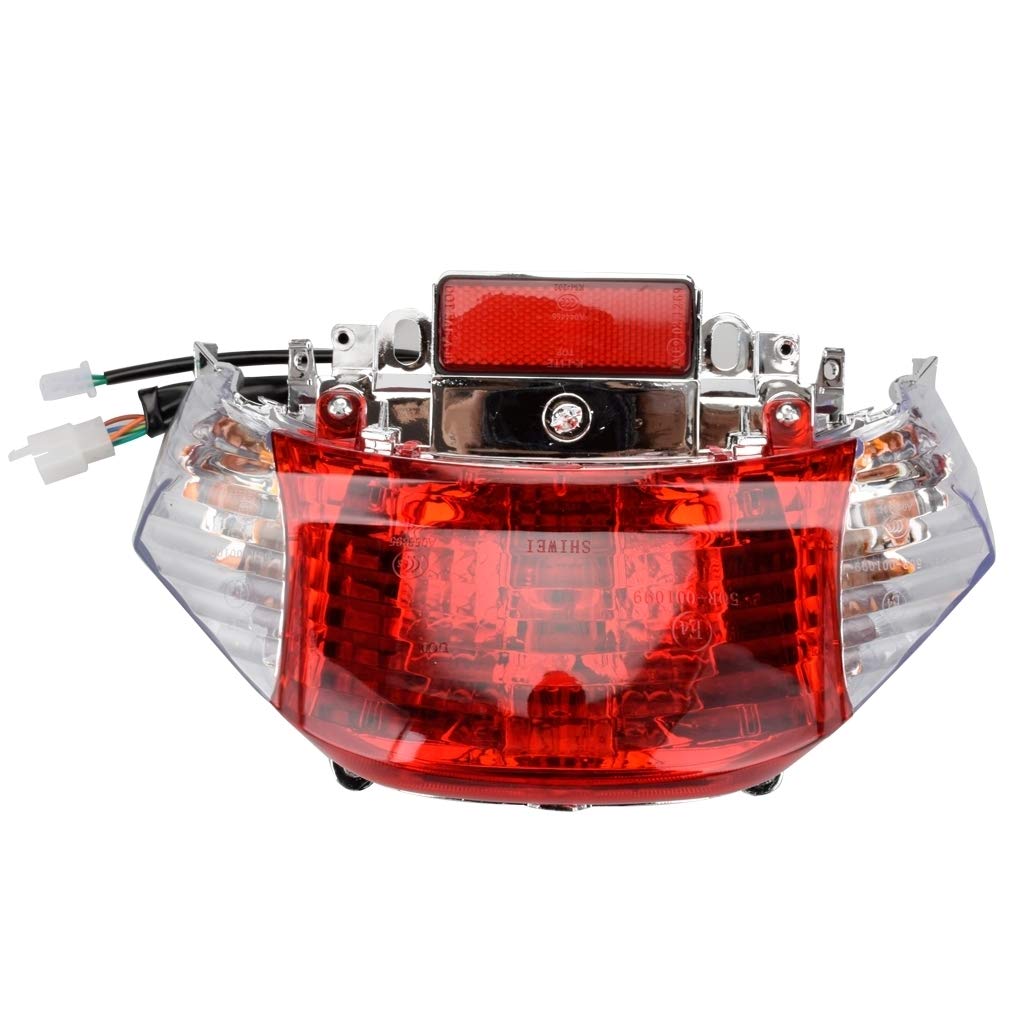 Hiaors 12V 5W Tail Light Turn Signal Lamp Assembly For 4-Stroke Gy6 49Cc 50Cc Sunny Jonway Roketa Baja Icebear Shenke Chuanl Tao