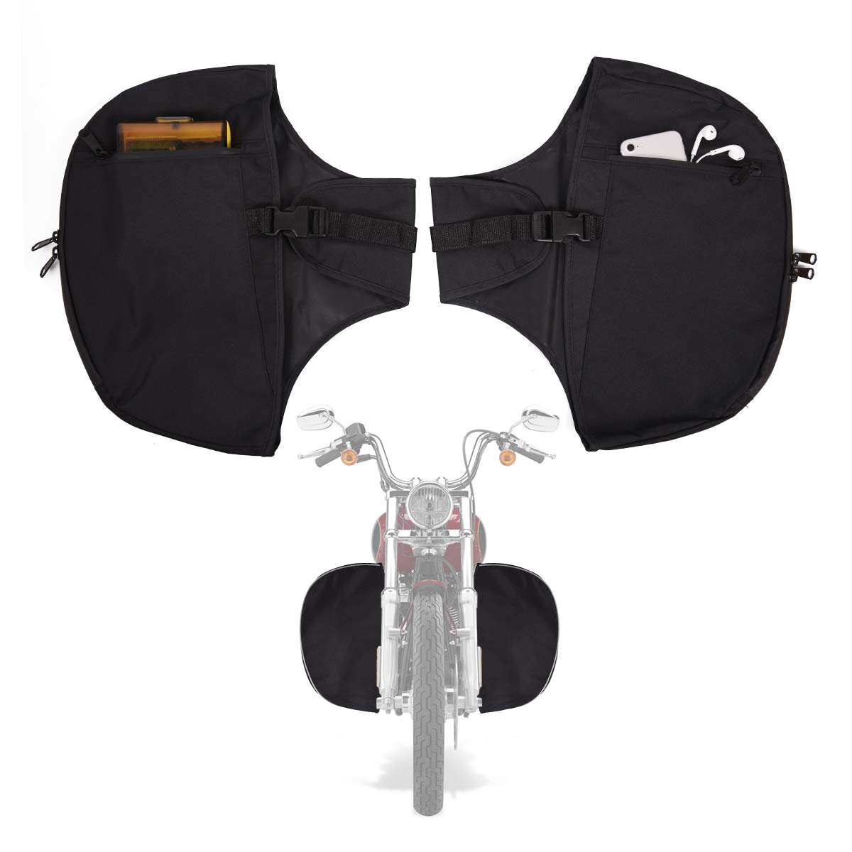Soft Lowers Chaps Engine Guard Cover Leg Warmer for Harley Touring Street Glide Road Glide Electra Glide and Trike Models 1980-2