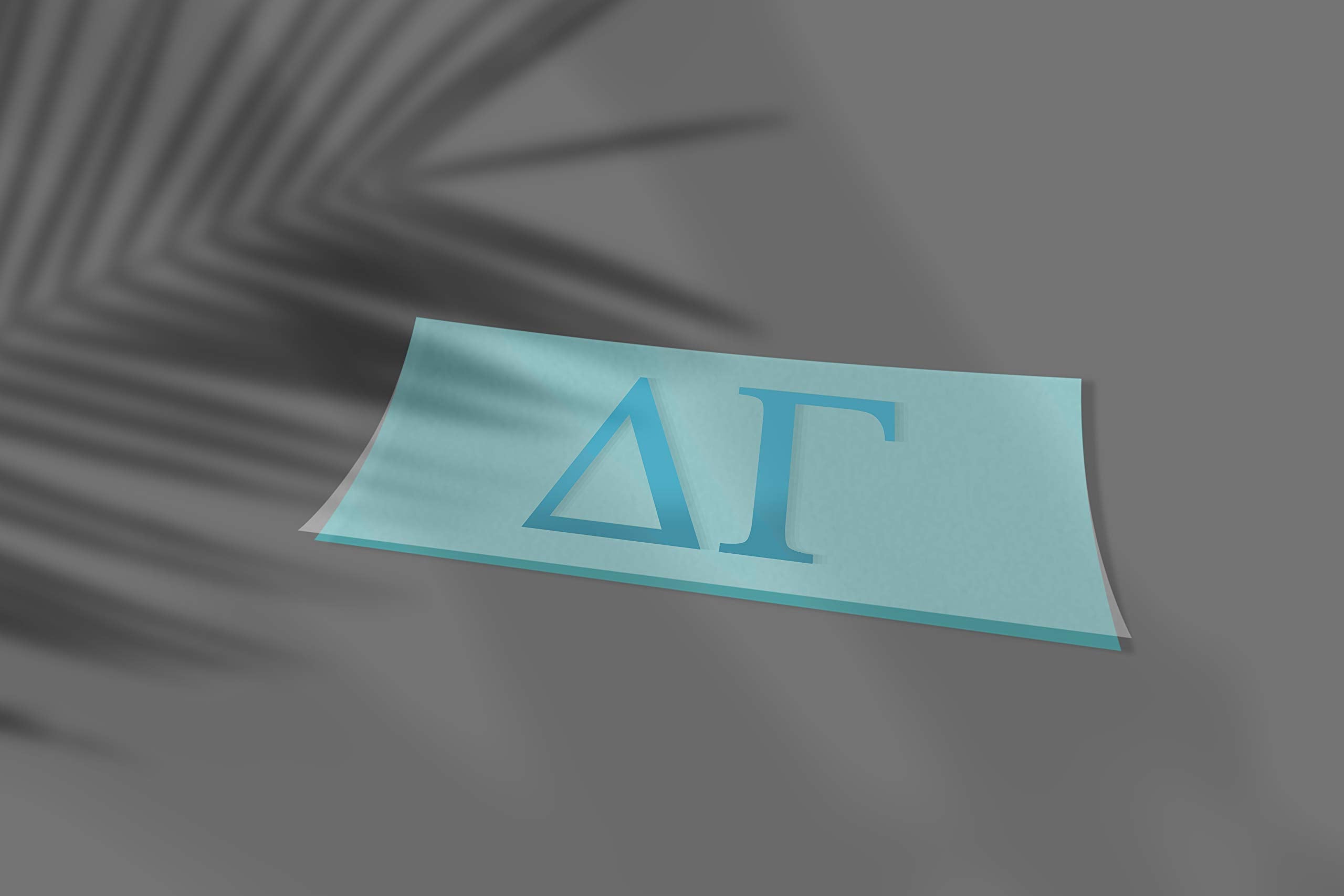 Pro-Graphx Delta Gamma Sticker Decal, 2.5" Tall, Sky Blue, Durable Vinyl