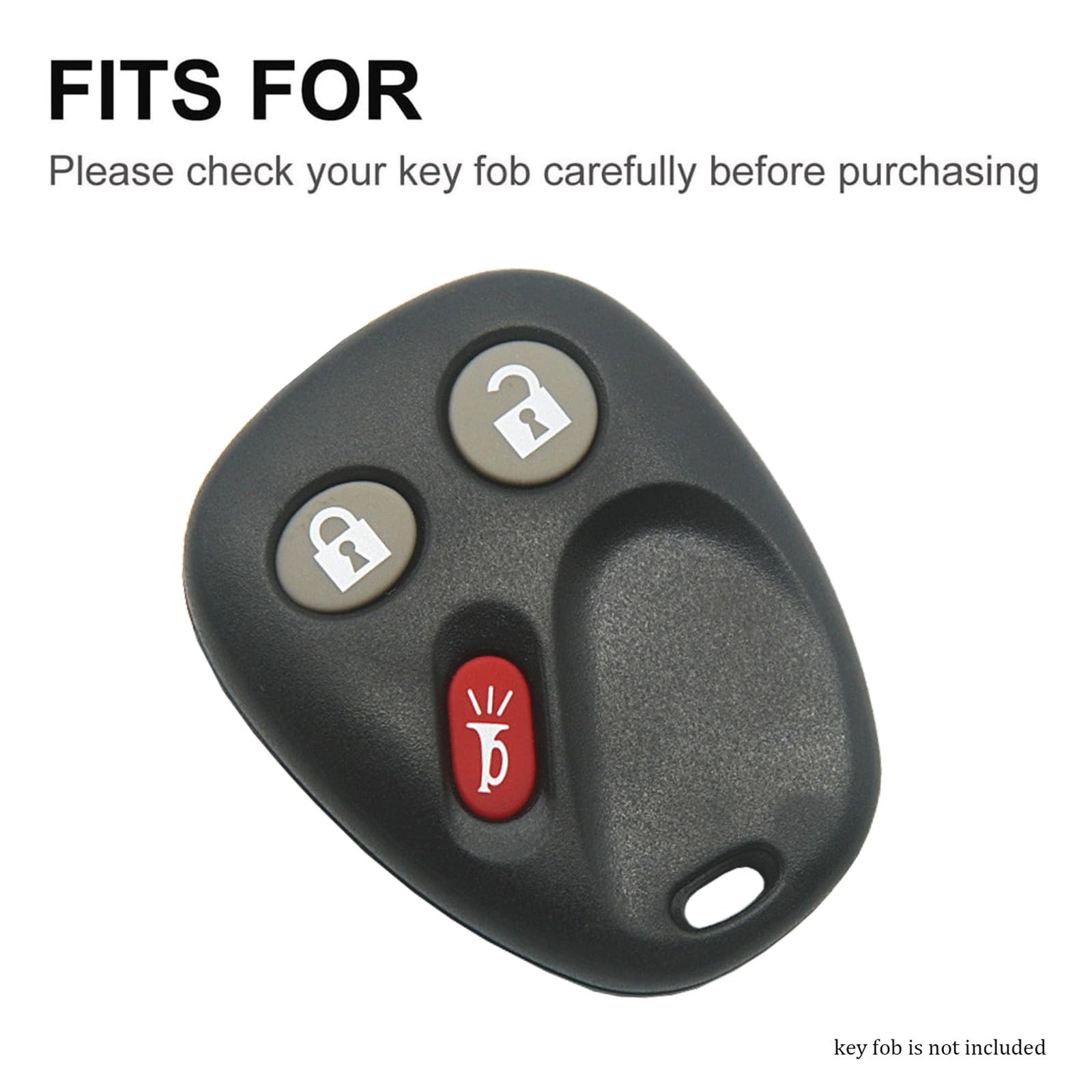 Chyoek Key Fob Cover Case for Chevy & GMC - TPU, Pink, Model chyoekey038TPU