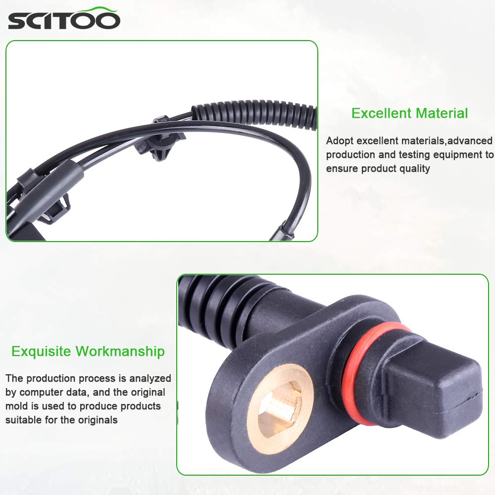 SCITOO 2 pcs Rear Left Right ABS Wheel Speed Sensors Fit for 2007 2008 2009 2010 for Mitsubishi Lancer,2007 2008 2009 2010 2011