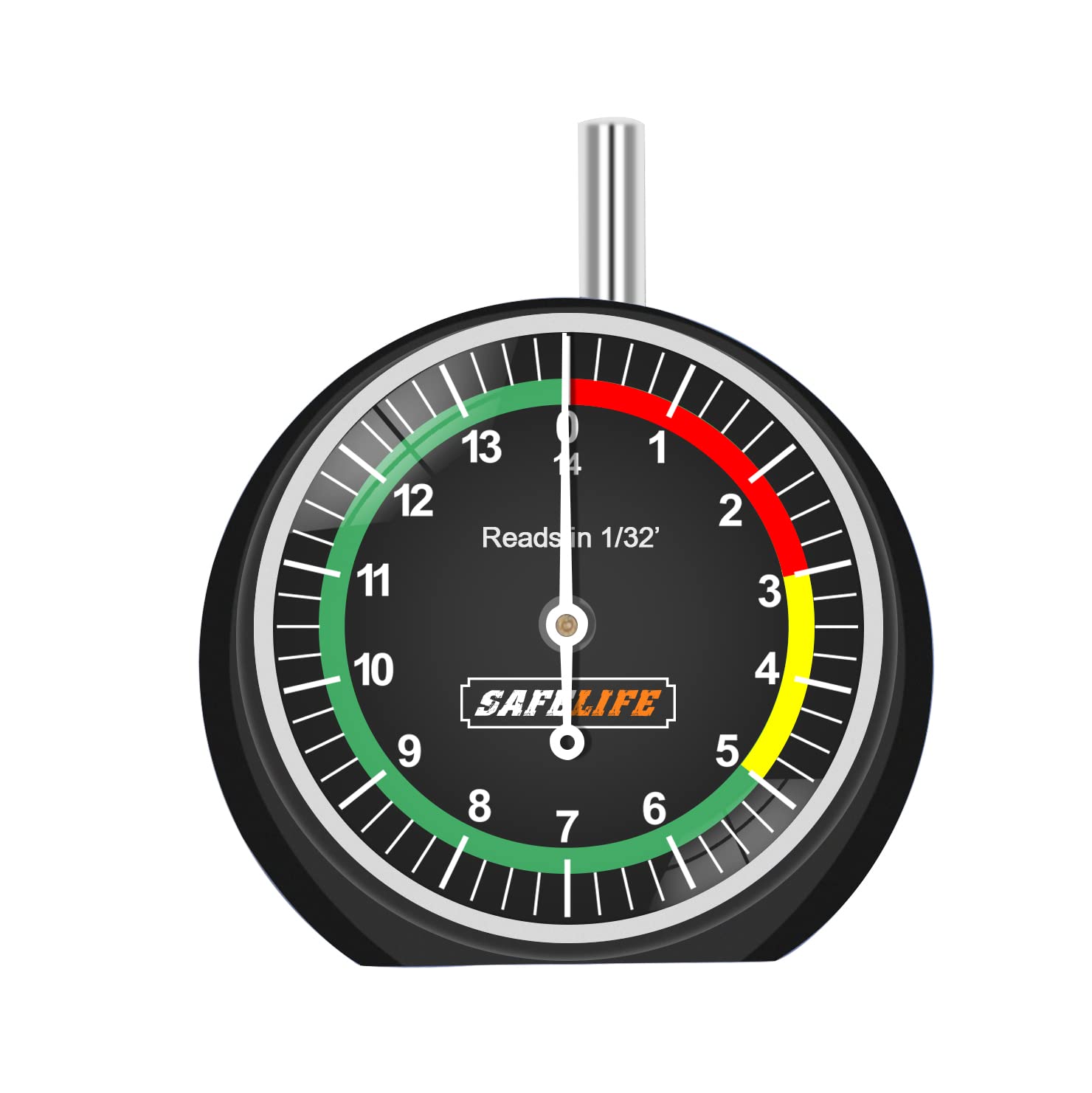 SAFELIFE Tire Tread Depth Gauge, Dial Type Tire Tread Depth Gauge Professional for Motorcycle, Car,Truck and Bus,Easy Reading Ty