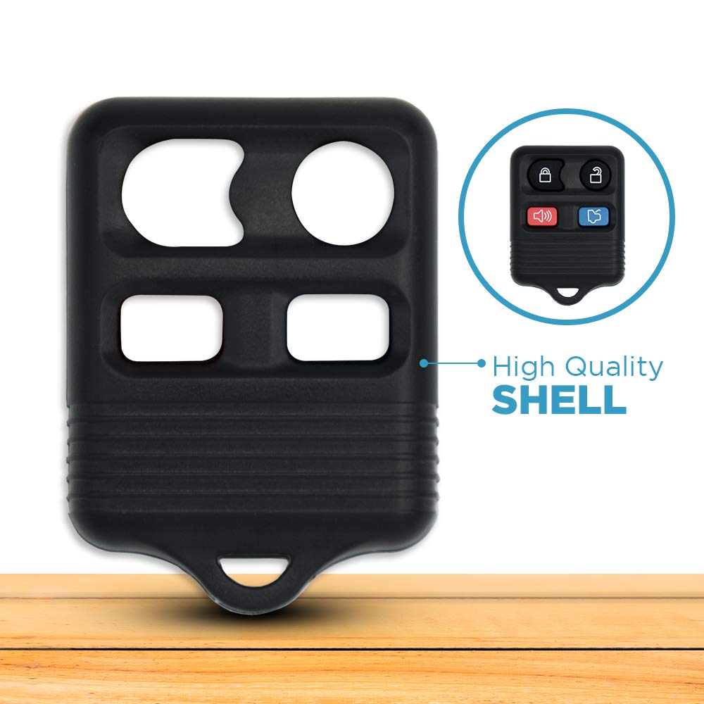 Keyless2Go Replacement For New Shell Case And 4 Button Pad For Remote Key Fob With Fcc Id Protection Cwtwb1U345 - Shell Case Pro