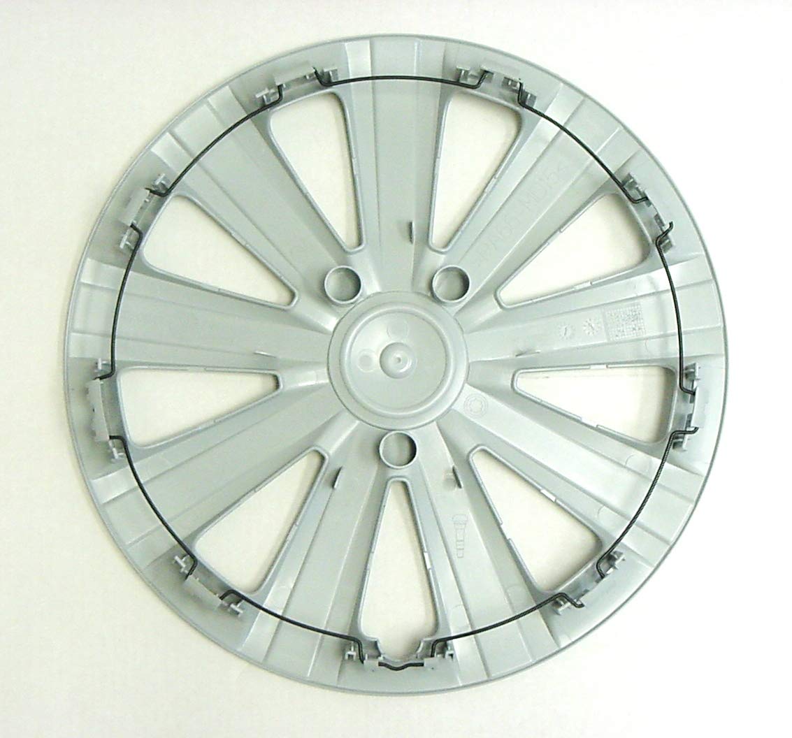 Volkswagen Genuine OEM Single Hubcap for Jetta Sedan 2011-2014, 15-Inch Silver Metal, Model 5C0-601-147-QLV