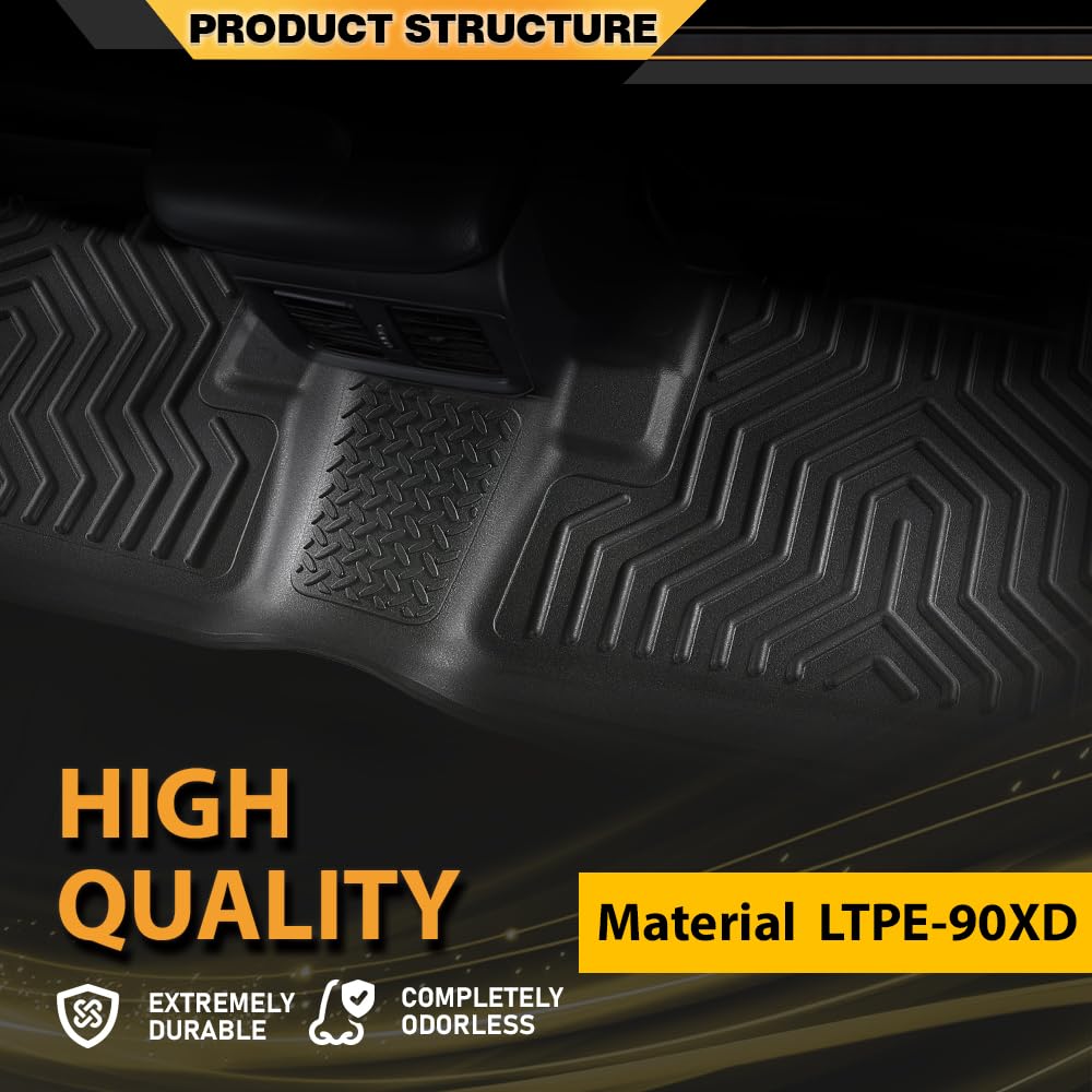 G-PLUS TPE Floor Mats Compatible with Ford Escape 2013-2019/Fit Ford C-Max 2013-2018 All Weather Full Cover Protection 1st & 2nd