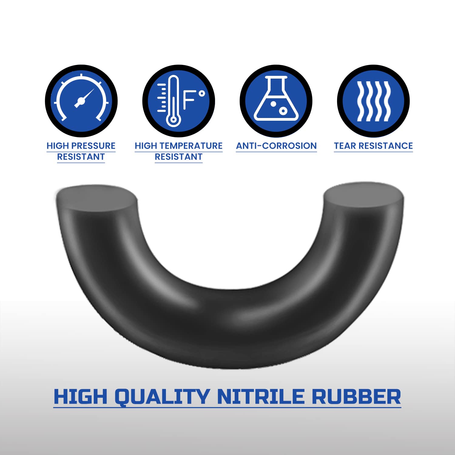 Anfrere 2400Pcs Universal Rubber O Ring Assortment Kit In 48 Sizes, Industrial Grade O-Ring Seal Sae And Metric Nbr Orings For P