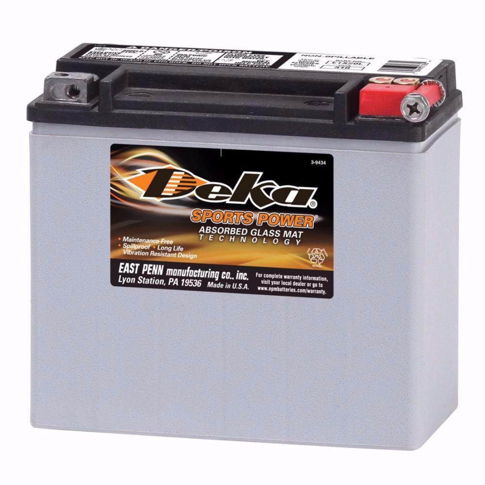 East Penn Deka Power Sports ETX20L Battery - Reliable Performance, Model ETX-20L
