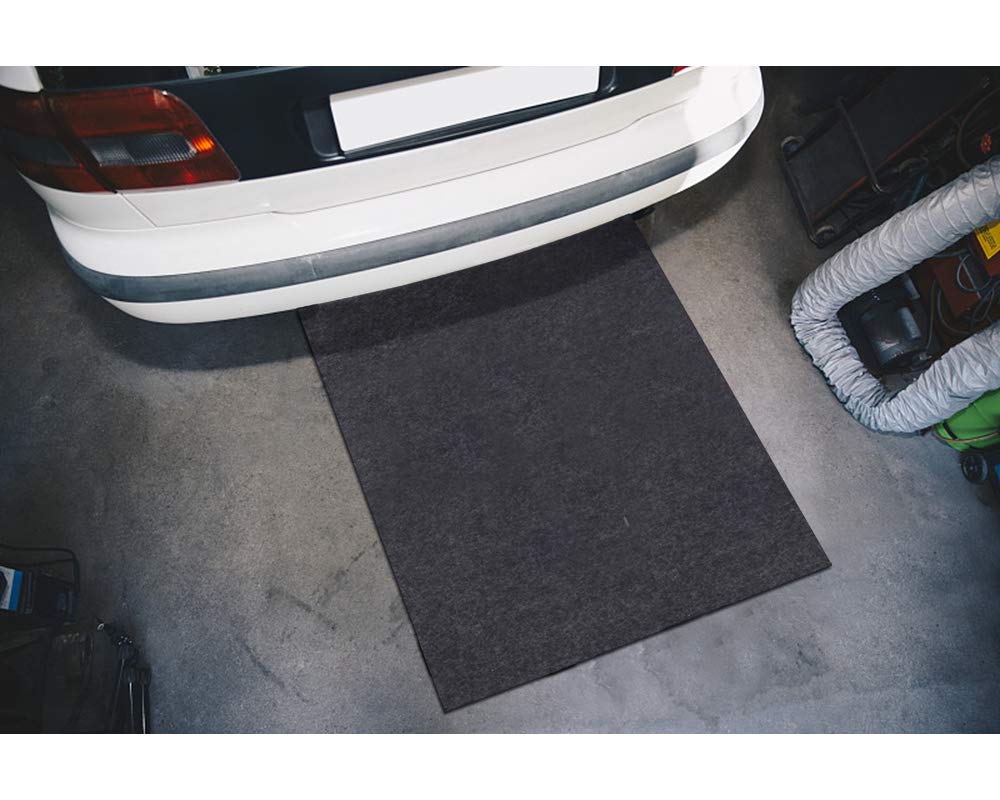 Meitola Cleanable Floor Oil Spill Mat, Oil Absorbing Pad Durable Protective Surface Can Be Used For Car Oil Change (38In36In)