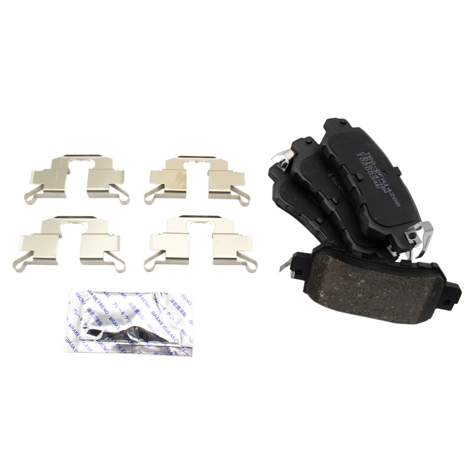 Trq Rear Brake Pad & Rotor Kit Brake Pads Brake Rotor Ceramic Premium G-Coated Compatible With 2013-2015 Mazda Cx-5