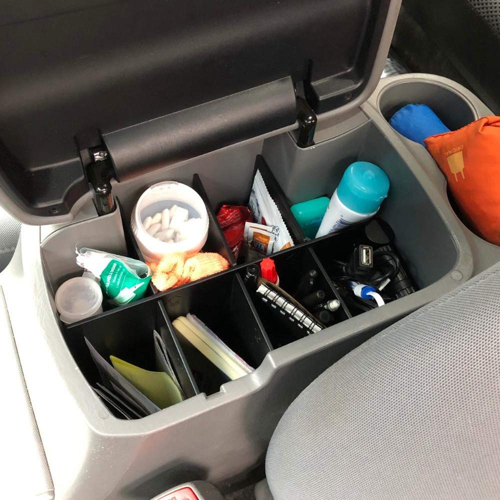 Edbetos Center Console Organizer Insert Dividers Compatible With Toyota Tacoma 2005-2015 2Nd Gen Tacoma Accessories Armrest Box 
