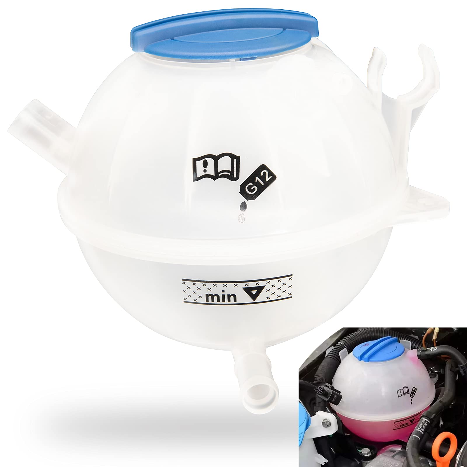 Radiator Coolant Overflow Reservoir Expansion Recovery Tank for VW Jetta Golf Volkswagen Passat Beetle Audi A3 Replaces# 1k01214