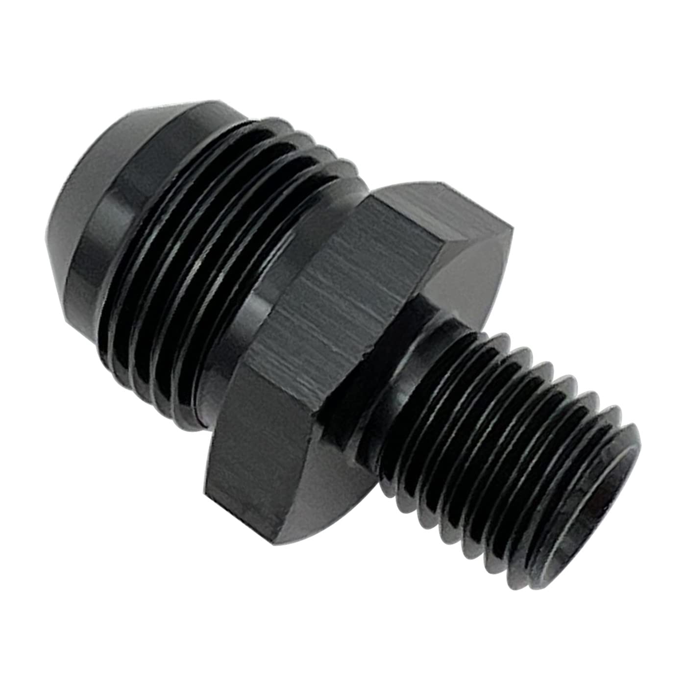 Krd Performance Straight Black Aluminum Male Flare -10 An An10 To M16 X 1.5 Male Metric Thread Pipe Fuel Fitting Adapter