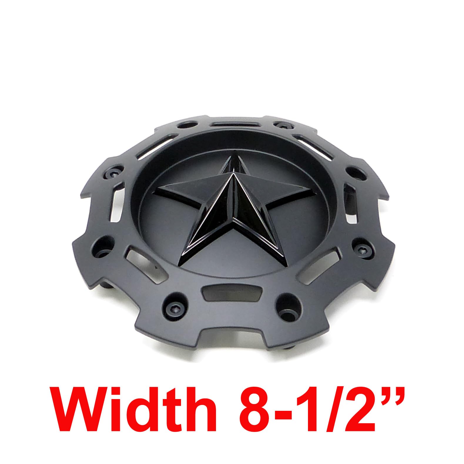 XD Series KMC 811 Rockstar 2 Matte Black Wheel, Satin Finish, Model SC-198, Black Star Center Cap