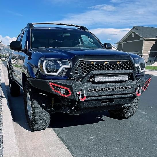 TKMAUTO Tacoma 05-15 Front and Rear Bumper - Black Heavy-Duty Protection for Off-Road Use