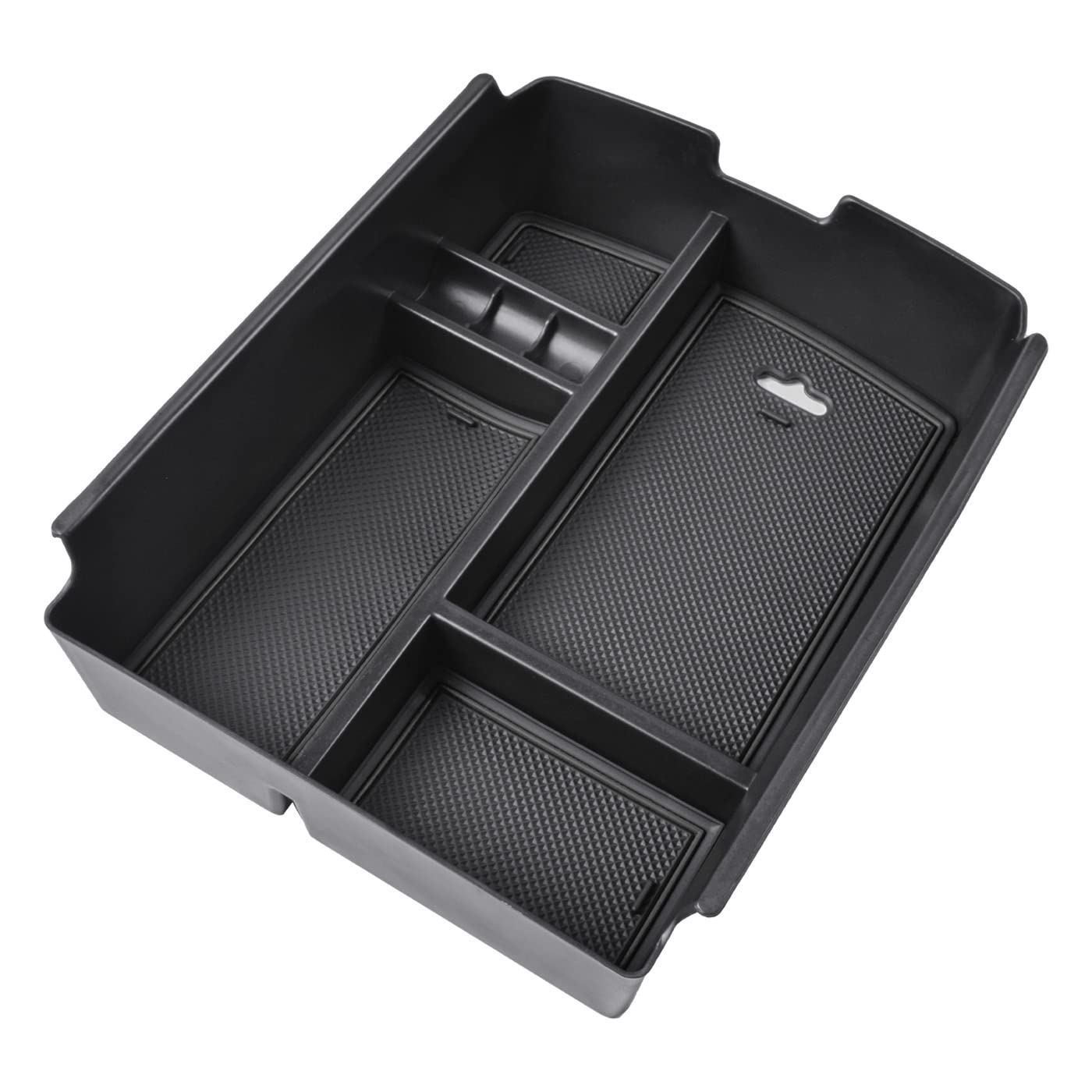 Edbetos Center Console Organizer Tray Compatible With Atlas Accessories 2018 2019 2020 2021 2022 2023 Secondary Armrest Storage Glove Box Divider Abs Black Materials (Black Trim)