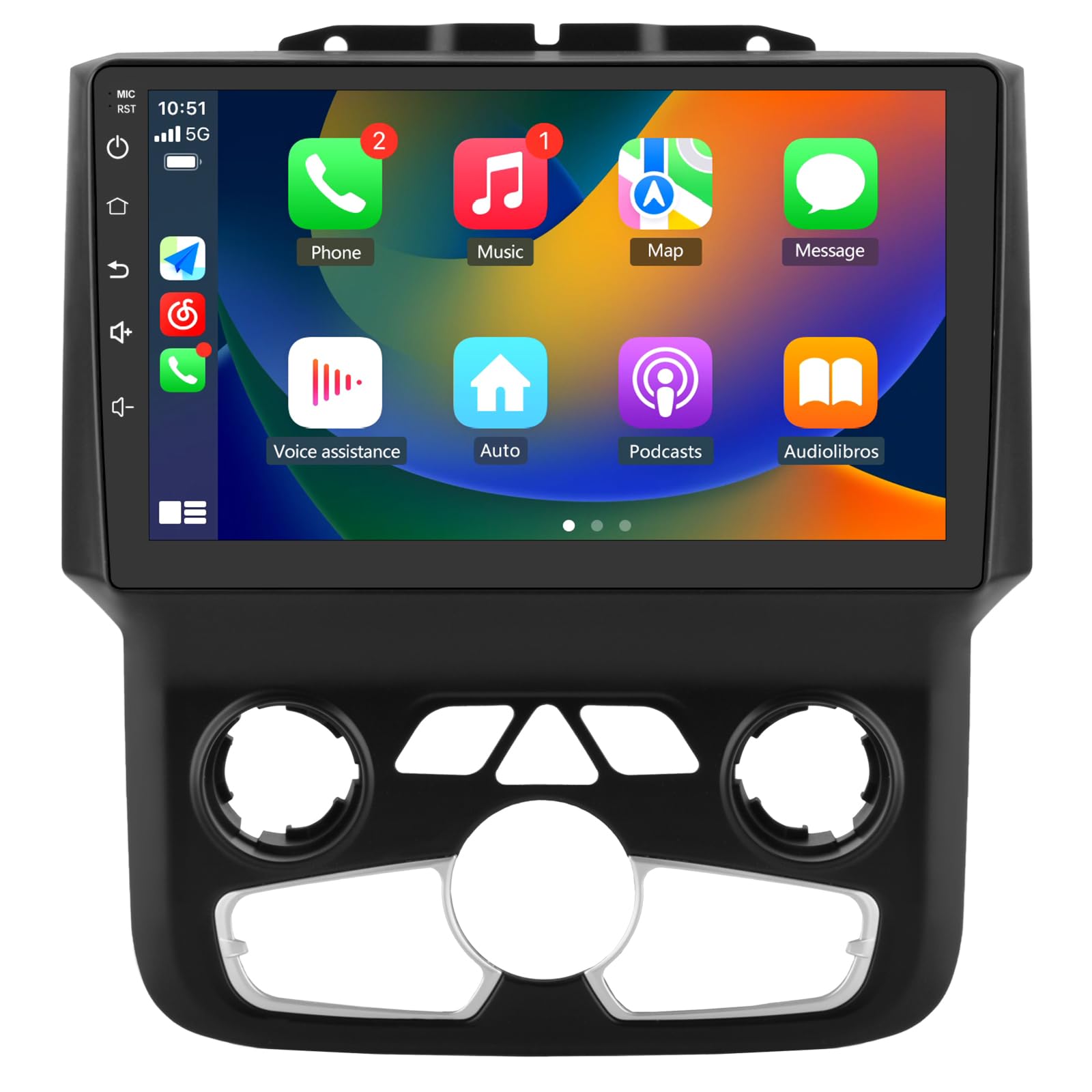 Car Radio Stereo For Dodge Ram 2013-2019 1500 2500 3500 Built In Carplay/Android Auto 9 Inch Head Unit 2G Ram 32G Rom With Dsp B