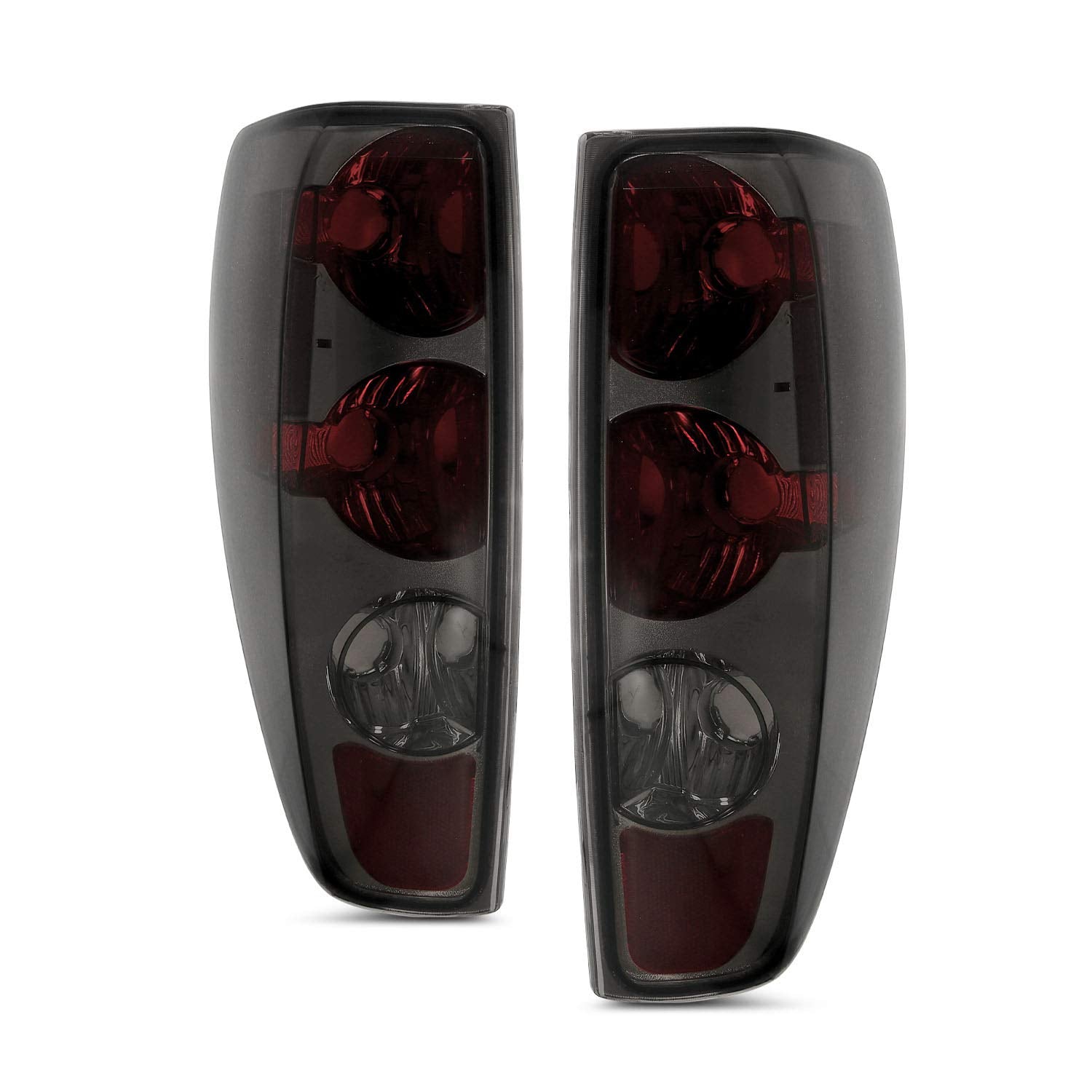 AmeriLite Replacement Brake Tail Lights Set for 04-12 Chevy Colorado/GMC Canyon - Smoke - Driver & Passenger Side