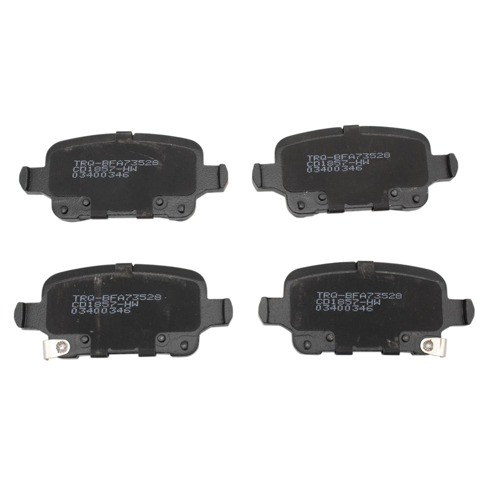 TRQ Rear Brake Pads Ceramic Compatible with 2018 Buick Regal Sportback Regal TourX 2017-2022 Chevrolet Bolt EV 2016-2019 Cruze E