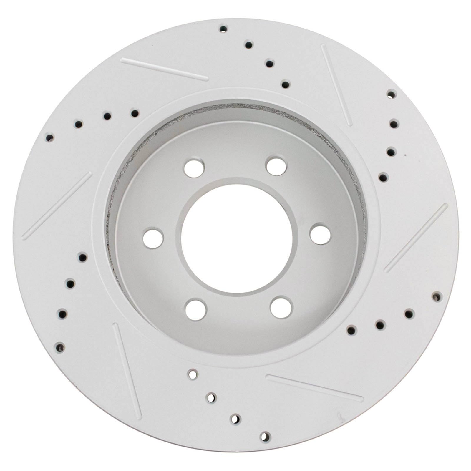 Trq Front Performance Brake Rotors Set Premium G-Coated Cross Drilled & Slotted Compatible With 2004-2008 Ford F-150 2006-2008 L