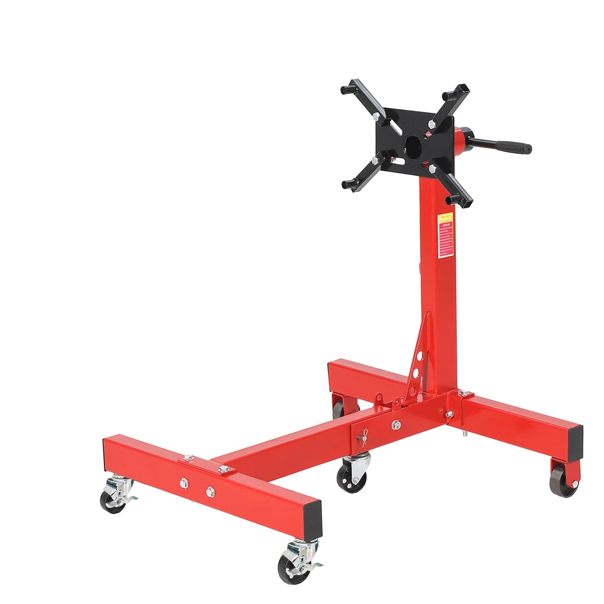 GarveeTech Heavy Duty Engine Stand,1500 LBS Capacity,Foldable Engine Motor Stand with 360-Degree Rotating Head,4 -Adjustable Arm