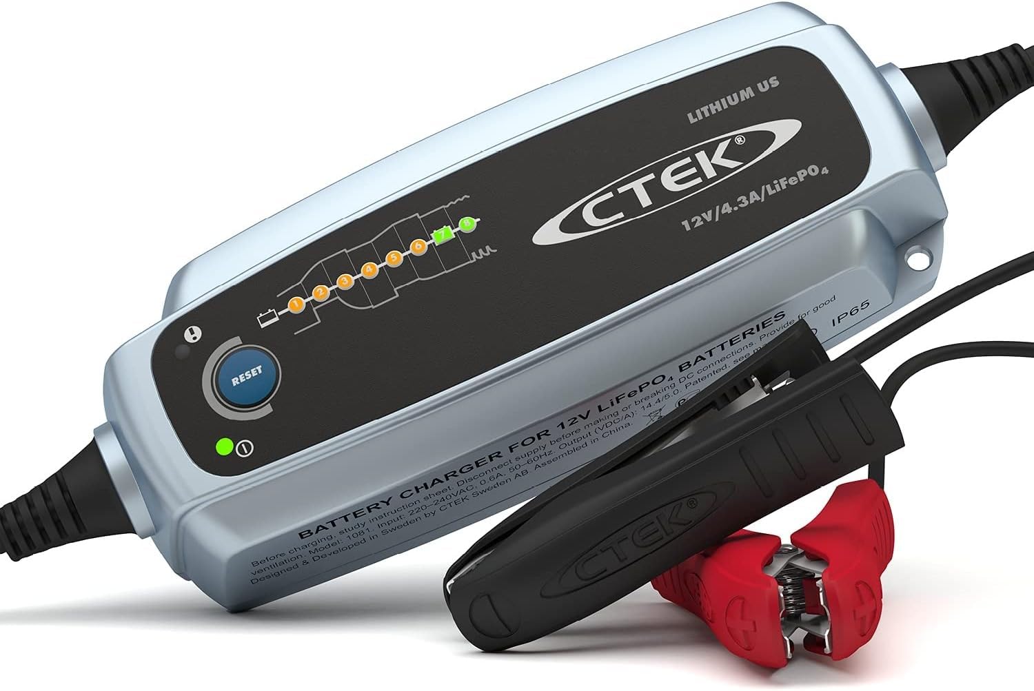 Ctek 56-926 Lithium Us  Fully Automatic Lithium Ion Phosphate Lifepo4 Battery Charger  5.0Ah - 60Ah  Maintenance Charging Up To