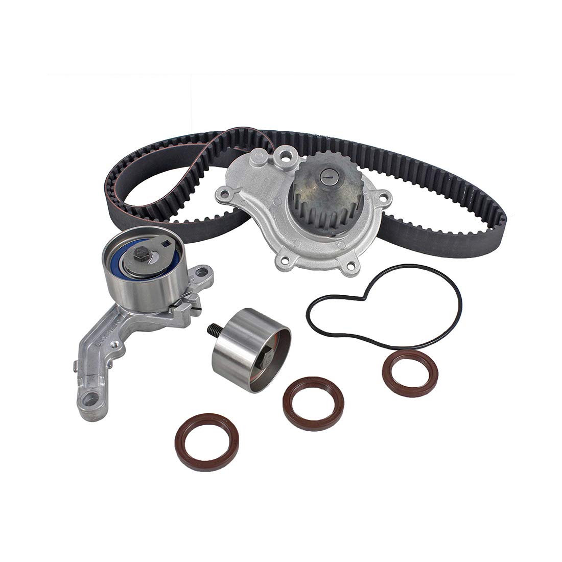 DNJ TBK151AWP Timing Belt Kit with Water Pump for 2003-2010 / Chrysler, Dodge, Jeep/Caravan, Liberty, PT Cruiser, Sebring, Strat