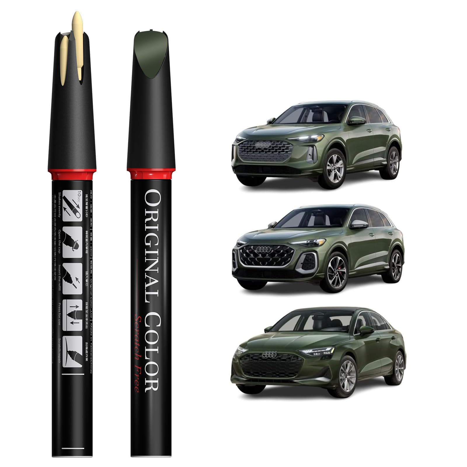 Carhoo LX6H/0I Roast Tea Metallic Suitable for Audi Exact Match Touch Up Paint Pen Car Scratch Repair - Genuine Custom Color(16m