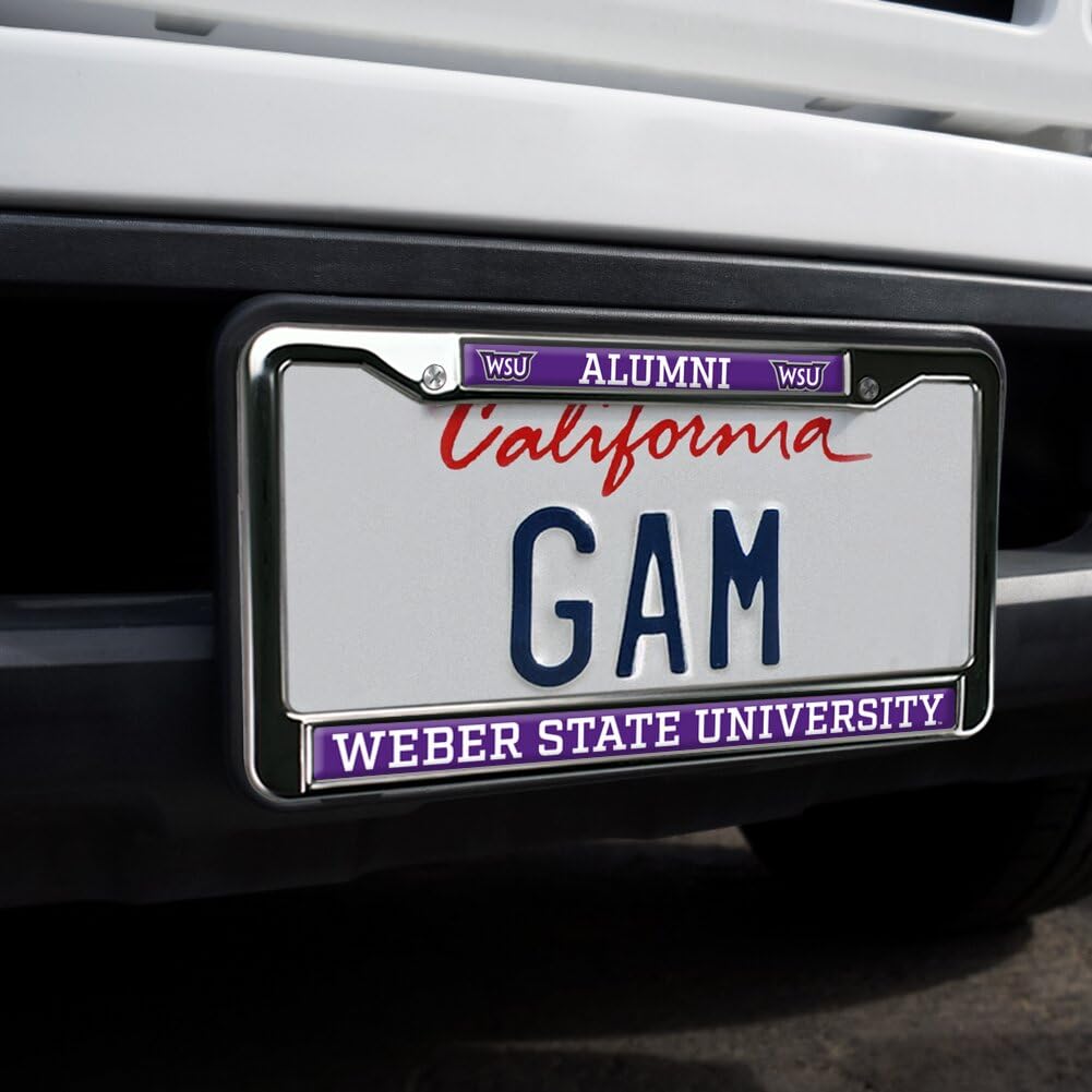 Weber State University Alumni Full Size Standard License Plate Metal Frame