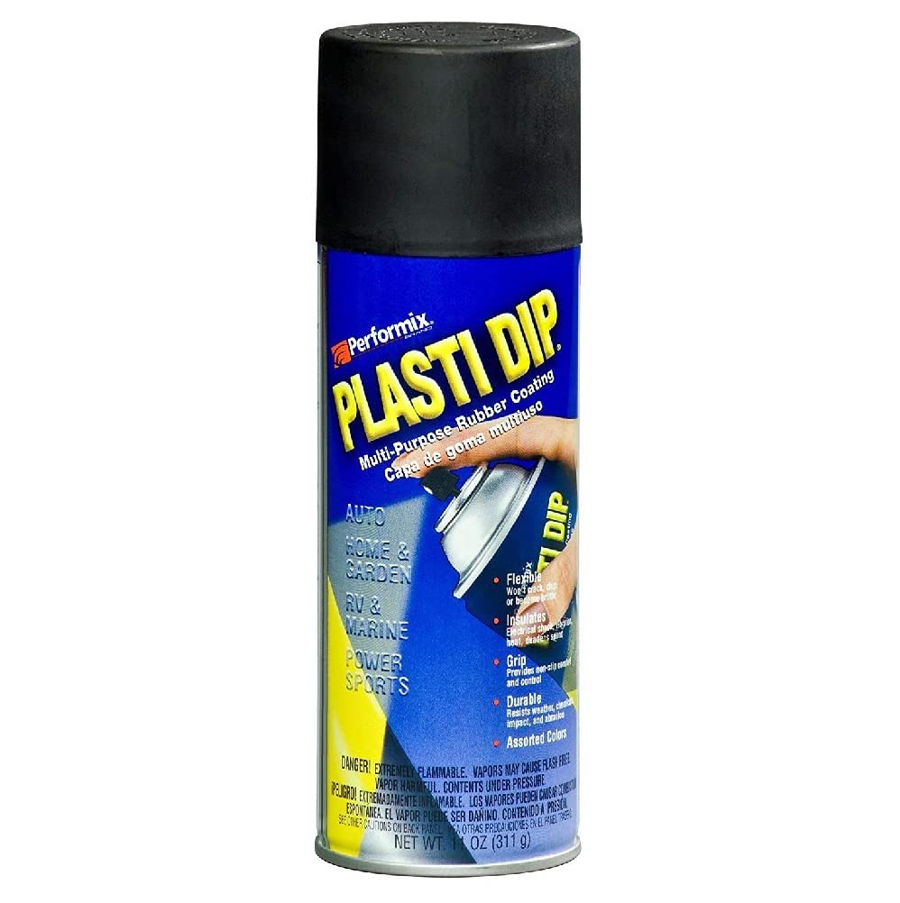 Plasti Dip 4 Pack Multi-Purpose Rubber Coating Spray, 11oz Aerosol, Black, Model 11203