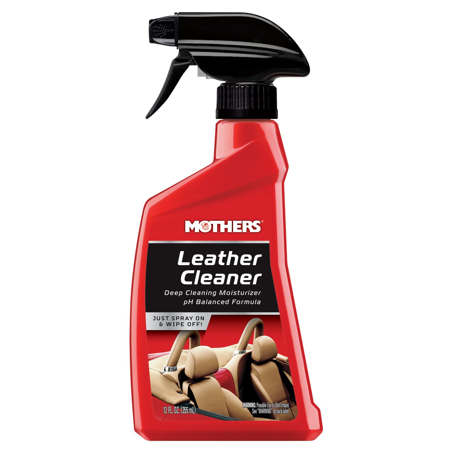 Mothers Leather Cleaner - pH Balanced Formula for Deep Cleaning & Moisturizing - 12 oz - Model 06412