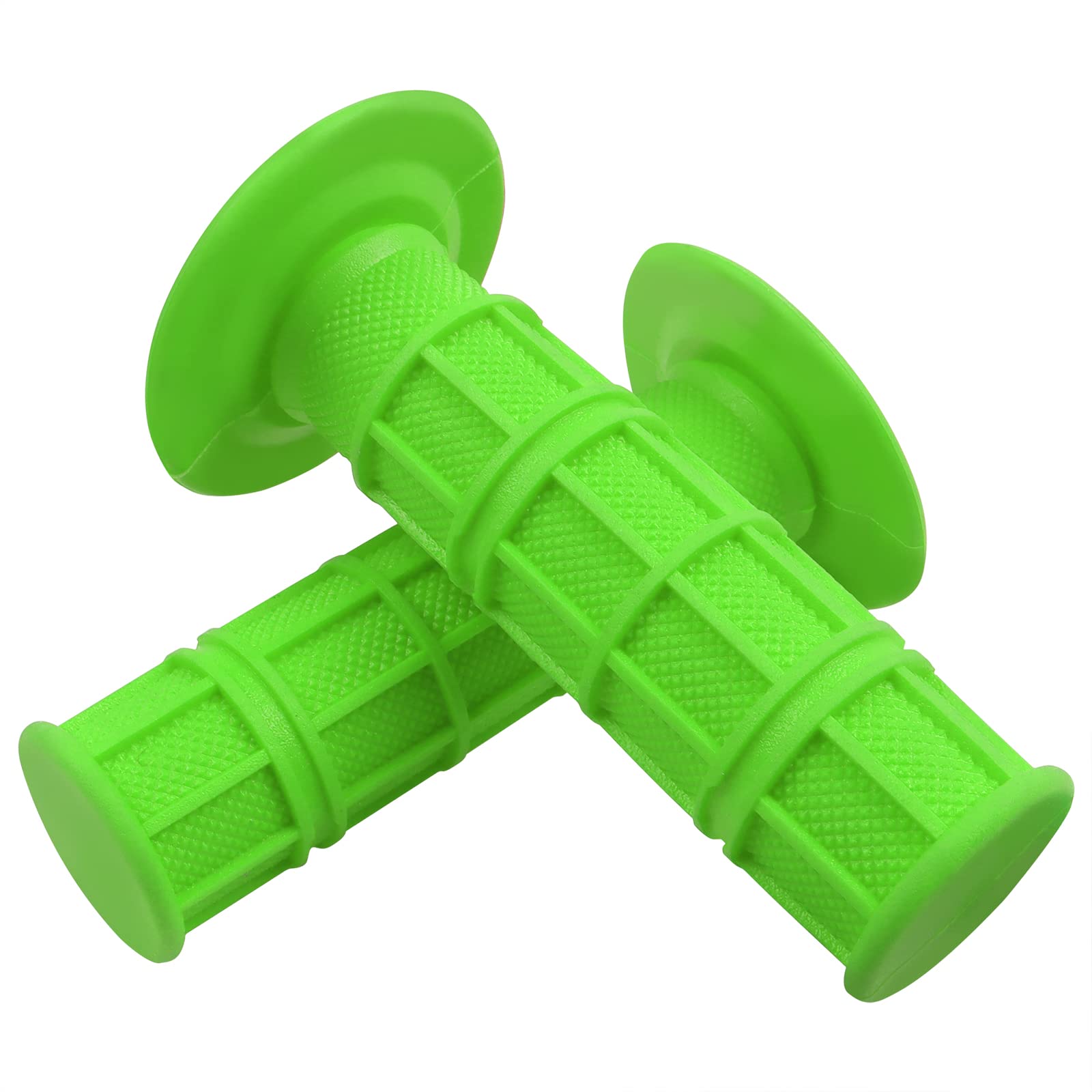 Worldmotop Motorcycle Handlebar Grips Non-Slip Soft Rubber Grips Handlebar With 7/8' 22Mm 24Mm Replacement For All Off Road Atv Dirt Bike, Bike Handle Grips(Green)