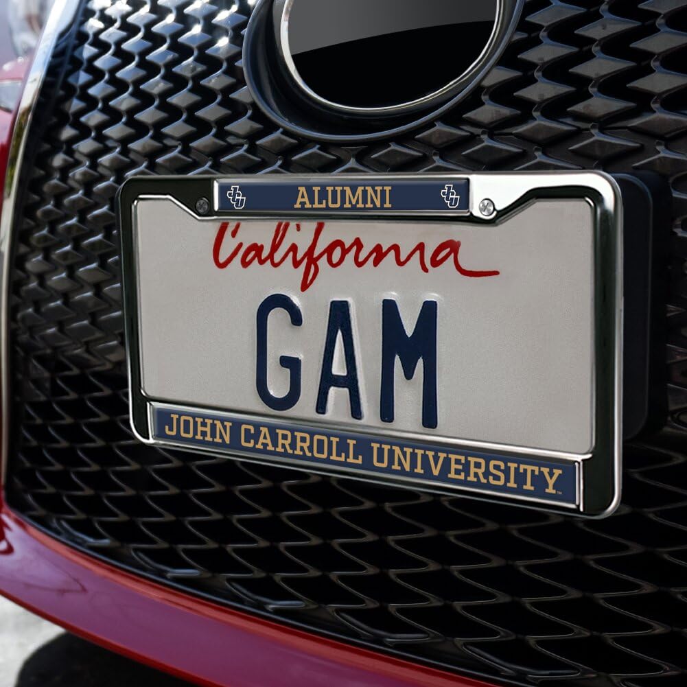 GRAPHICS & MORE Metal License Plate Frame - John Carroll University Alumni, Blue Streaks Color