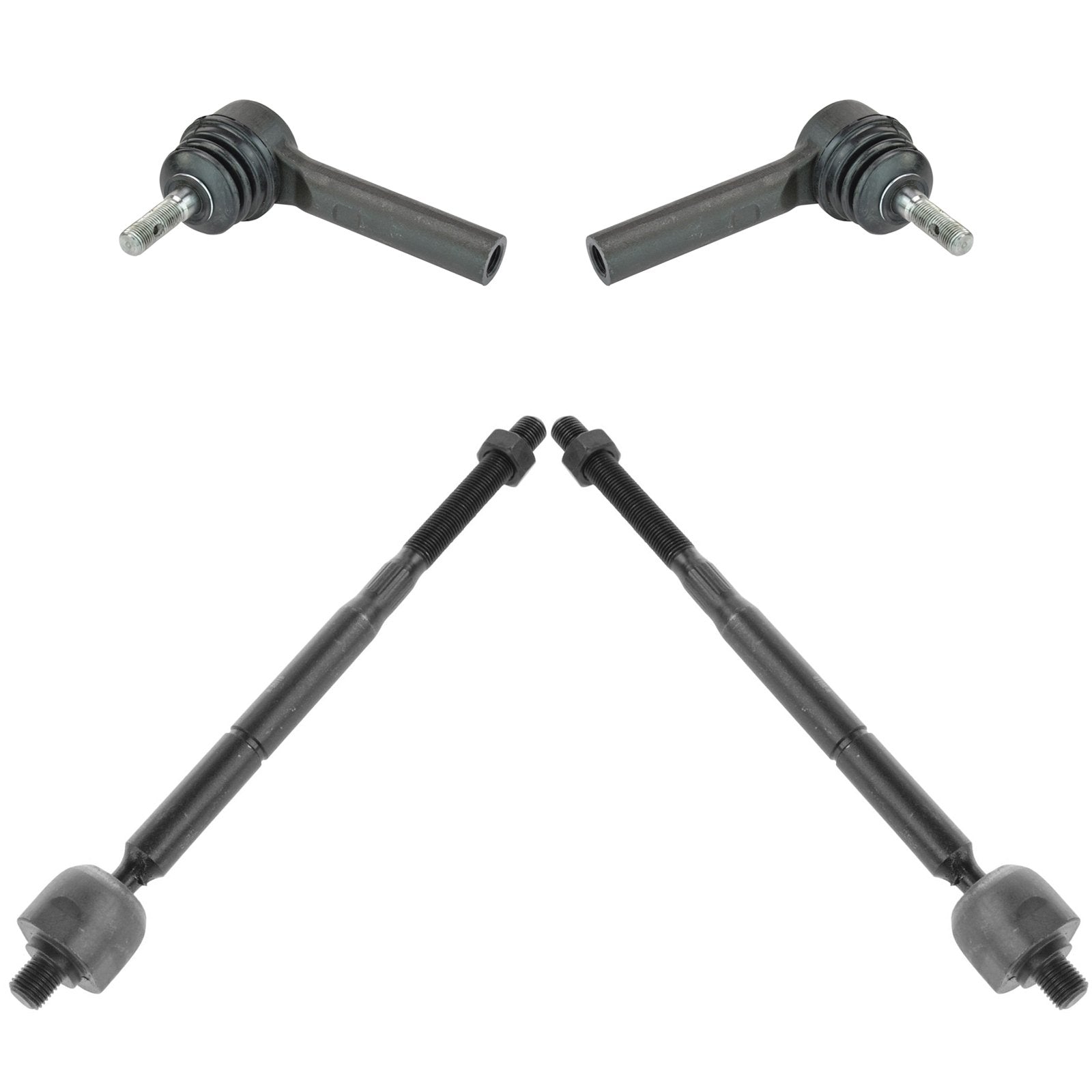 Trq Front Tie Rod Set Compatible With 2007-2012 Dodge Caliber 2007-2017 Jeep Compass Patriot