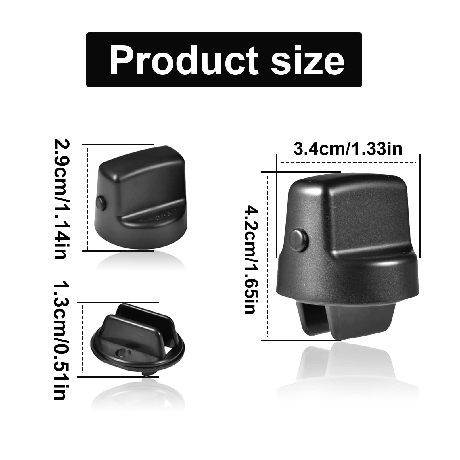 Stymart Ignition Key Knob Push Turn Switch for Mazda CX-9, 6, CX7 | Black Plastic Replacement D461-66-141A-02 D6Y1-76