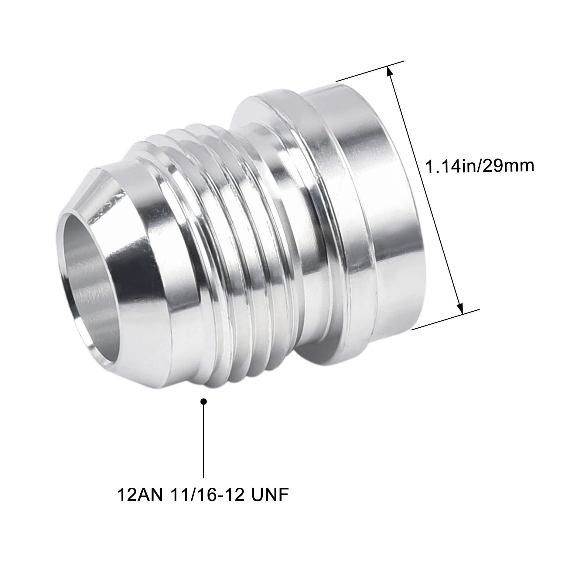 EVIL ENERGY 12AN Male Weld on Bung Fitting Aluminum 2PCS