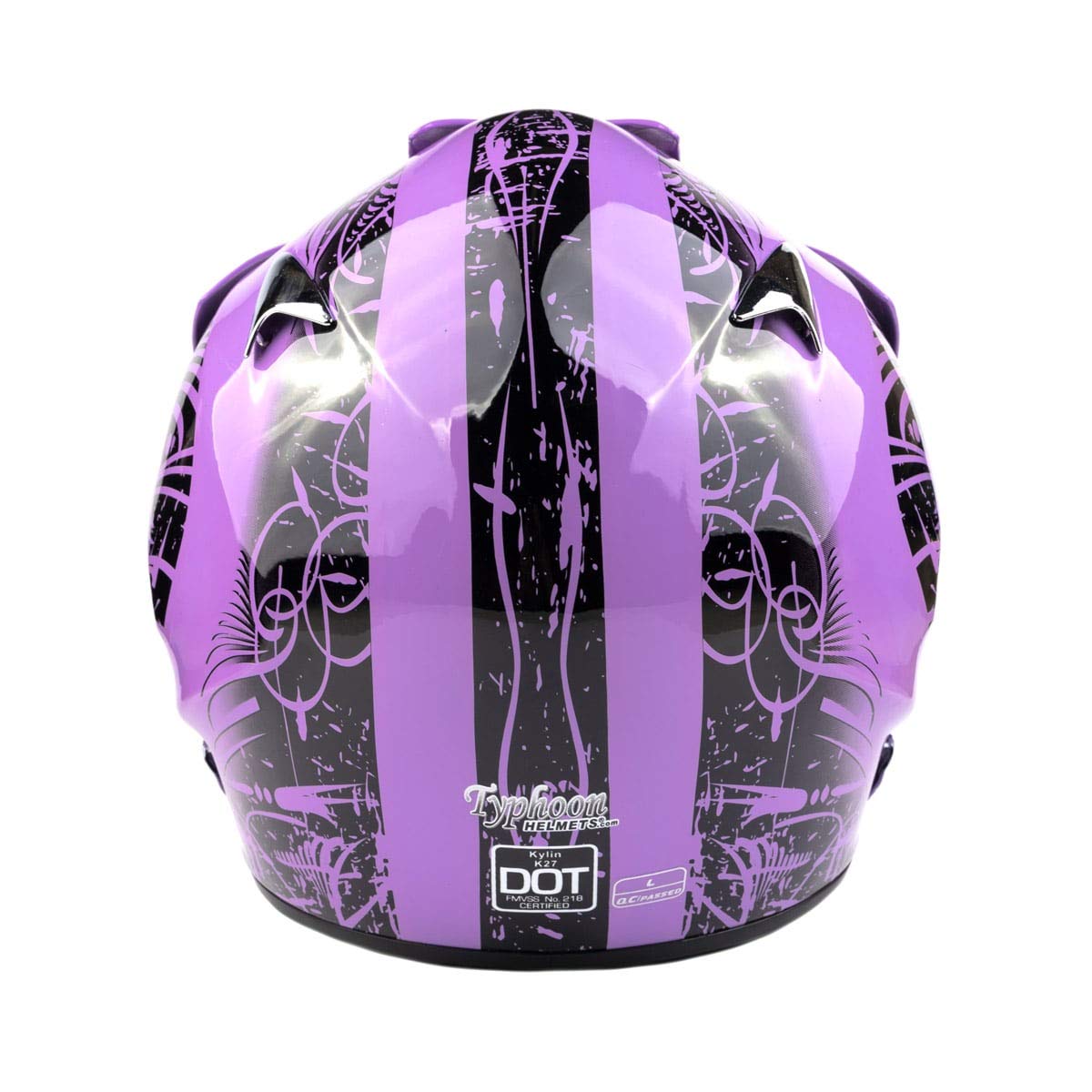 Typhoon Helmets ATV Motorcycle Helmet Set - DOT Certified, XX-Large, Purple with Gloves & Goggles, Model K27PPL238PPLCOXXL