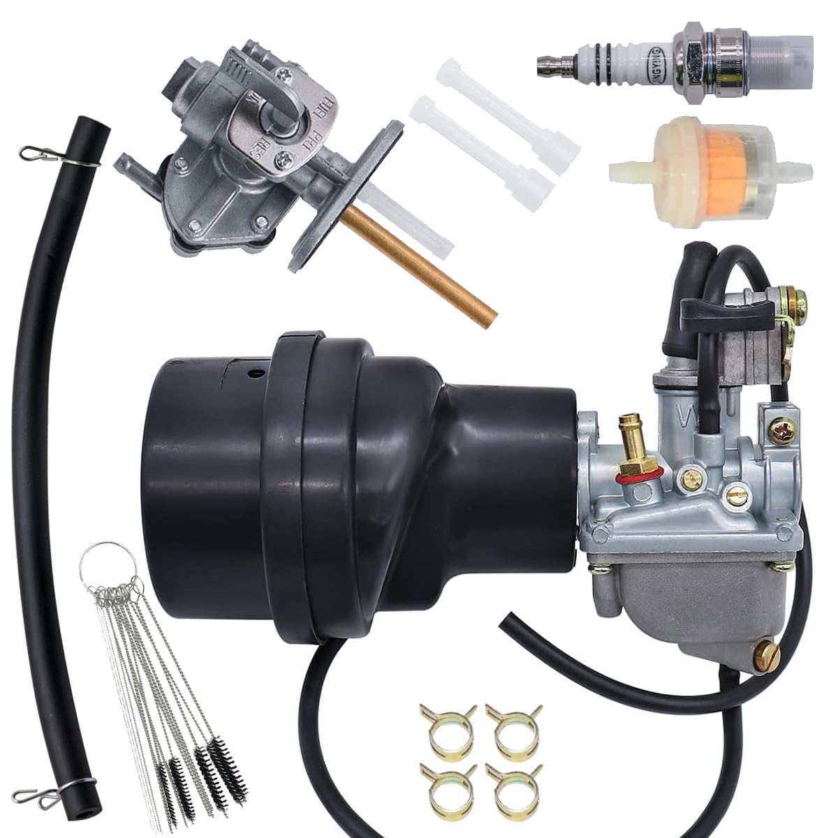 JDLLONG LT50 Carburetor For Suzuki 50 LT-A50 2002-2005 LT50 LT 50 1983-1987 JR50 1984-2006 ATV Quadrunner Carb with Air Filter B