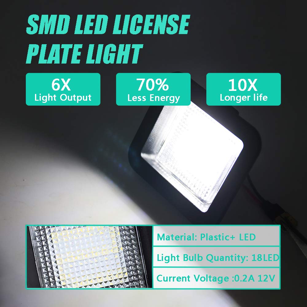 Kanuoc Led License Plate Light For Ford F150 2015 2016 2017 2018 2019 2020 F150 Raptor 2016-2020 Ranger 2019-2020 Trucks Pickup,