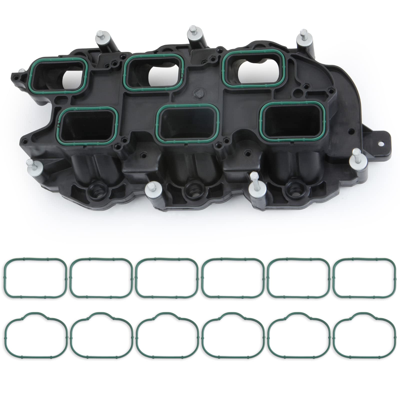 MITZONE Lower Intake Manifold with Gasket Compatible with 2011-2018 Jeep Dodge RAM Chrysler 3.6L V6 Vehicles - Grand Cherokee Wr