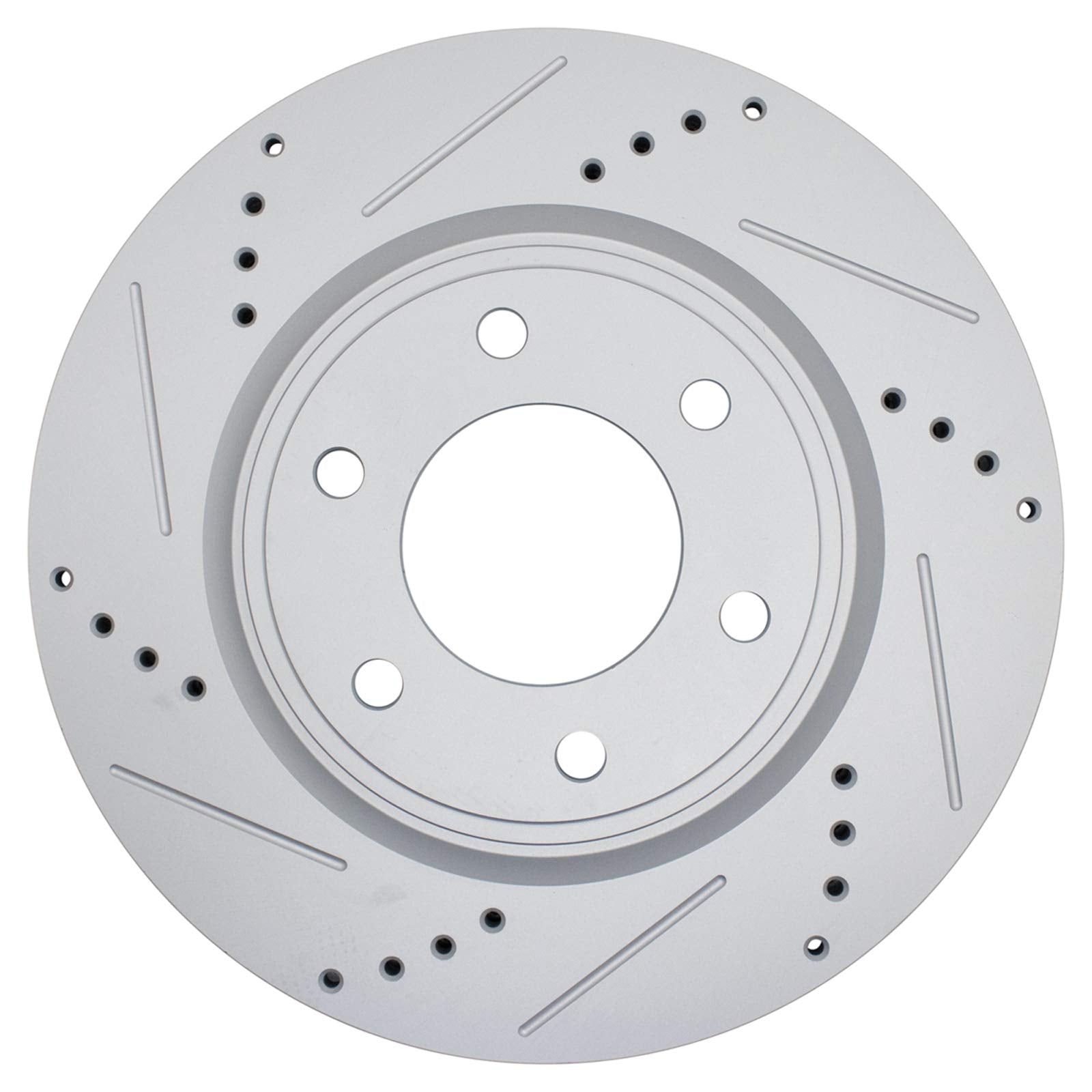 Trq Front Performance Brake Rotors Set Premium G-Coated Cross Drilled & Slotted Compatible With 2008-2013 Infiniti Qx56 2014-202