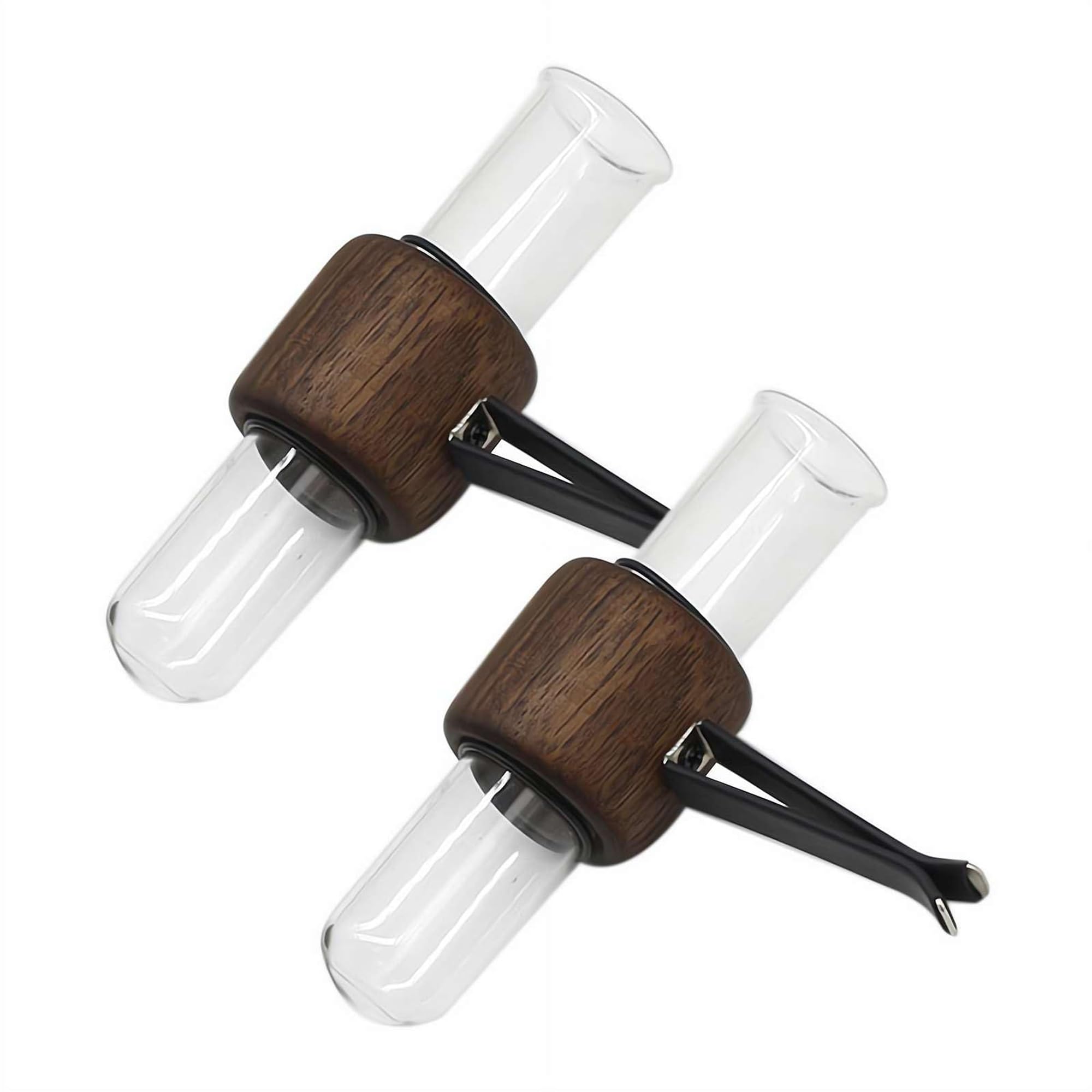 2 Pcs Round Car Propagation Vase Vent Clip,Mini Glass Propagation Vase for Car Accessories,Unique Car Decor for Woman,Plant Love