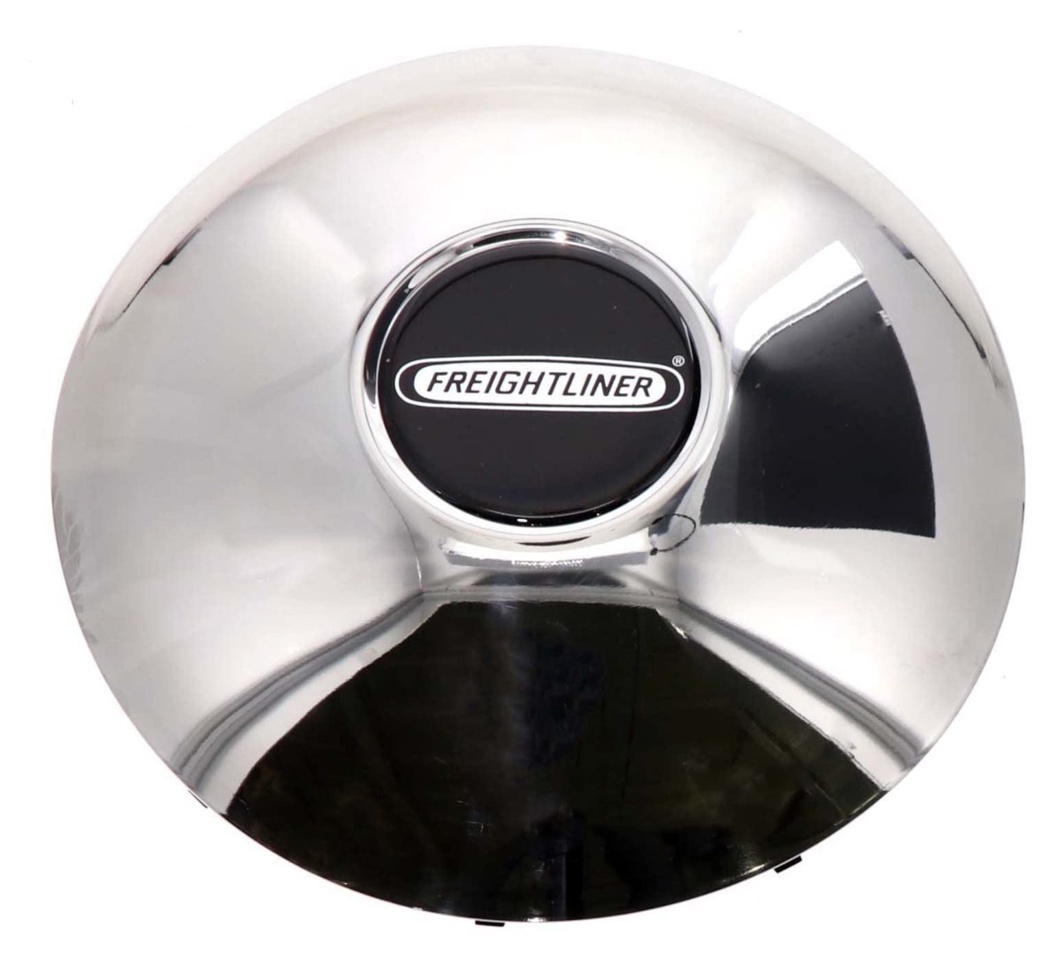 Freightliner Hubcap A22-77670-000 - Silver and Black 4 Notch Hubcap with Freightliner Logo