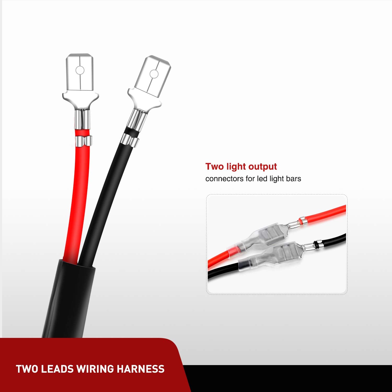 Nilight Wire Extension, 3 Feet, Play And Plug 16 Gauge - Wiring Harness Extension For Off Road Led Work Light Bar