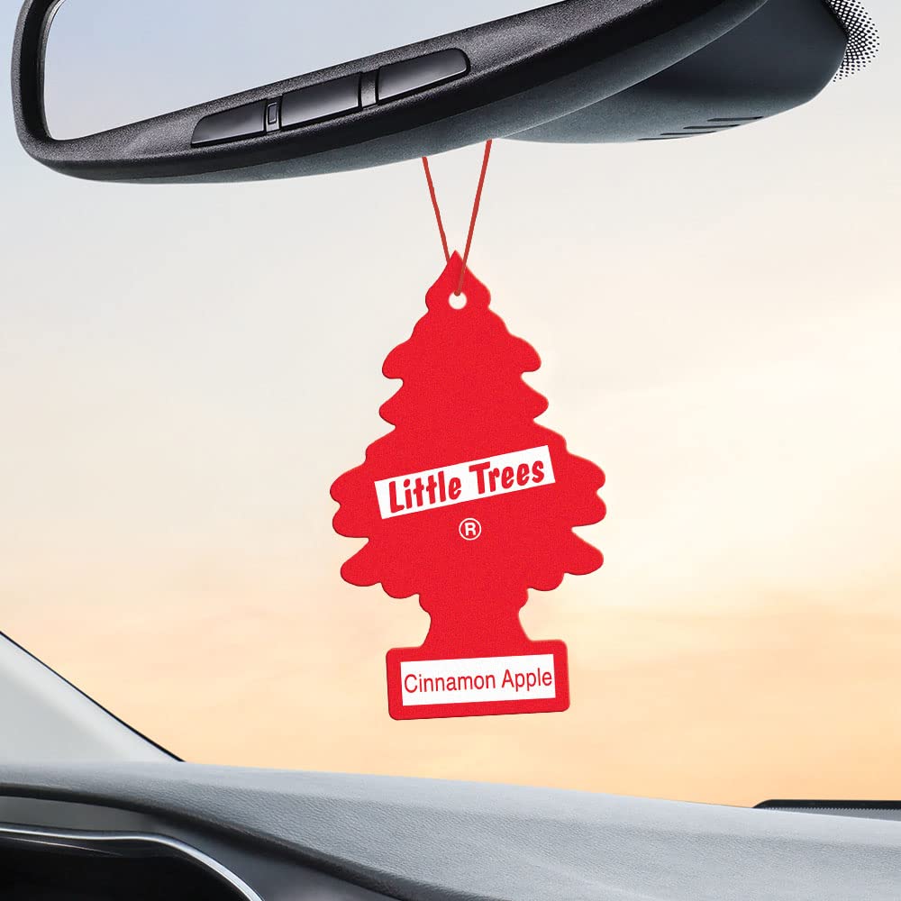 Little Trees Air Fresheners Car Air Freshener. Hanging Tree Provides Long Lasting Scent For Auto Or Home. Cinnamon Apple, 24 Air