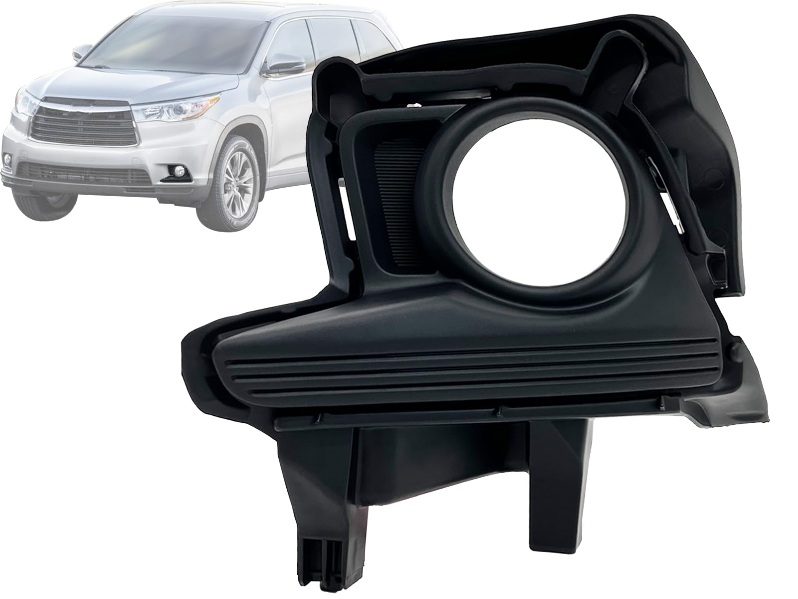 Auto Parts Avenue APA Replacement Front Fog Light Bezel for 2016 2015 2014 Highlander Without DRL Driver Left Side 520400E020 TO